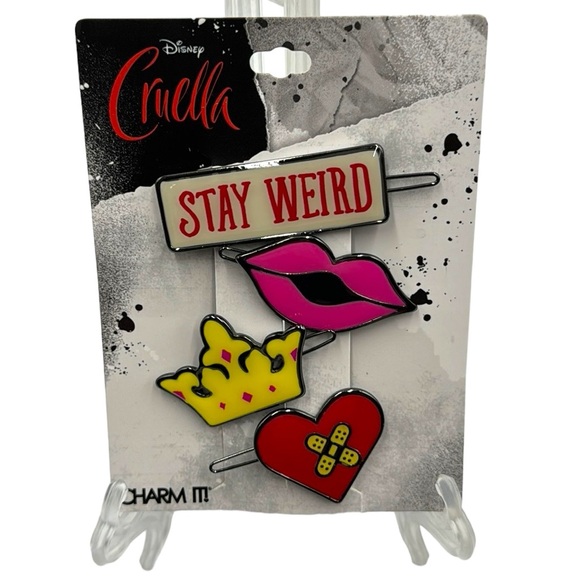 Charm It! x Disney Cruella 4 Piece Barrette Set - Picture 7 of 8